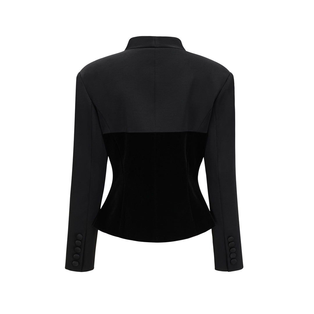 Levoire | Veste Noire À Panneaux