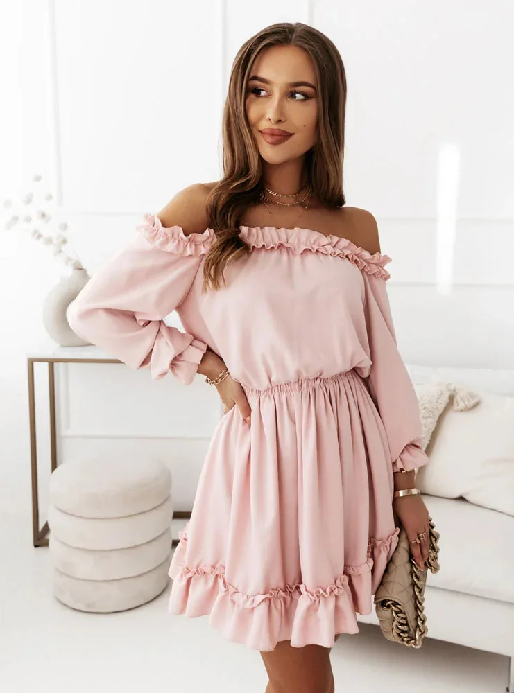 Levoire | Robe D'Été La Robe Parfaite Avec Des Volants Rose clair