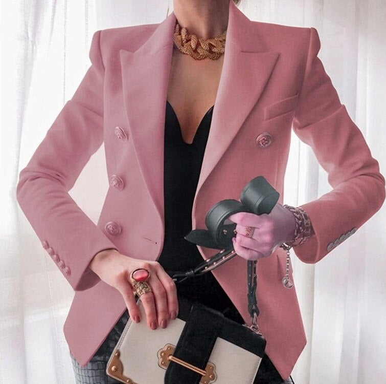 Levoire | Blazer De Luxe Élégant Avec Boutons Pour Femmes Rosa