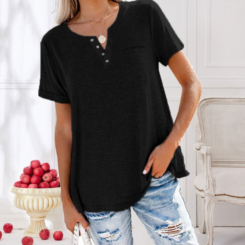 Levoire | T-Shirt Avec Poche Poitrine Pour Femmes Noir