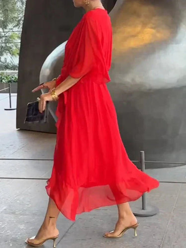 Levoire | Robe En Chiffon De Soie Avec Décolleté En V