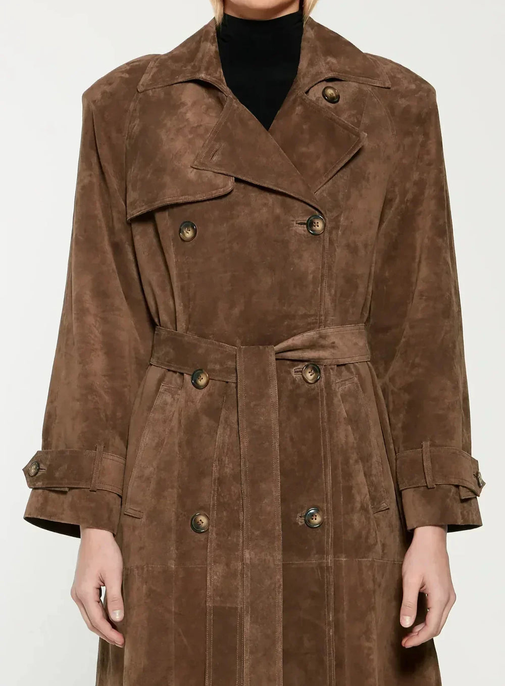 Levoire | Trench-coat en cuir suédé