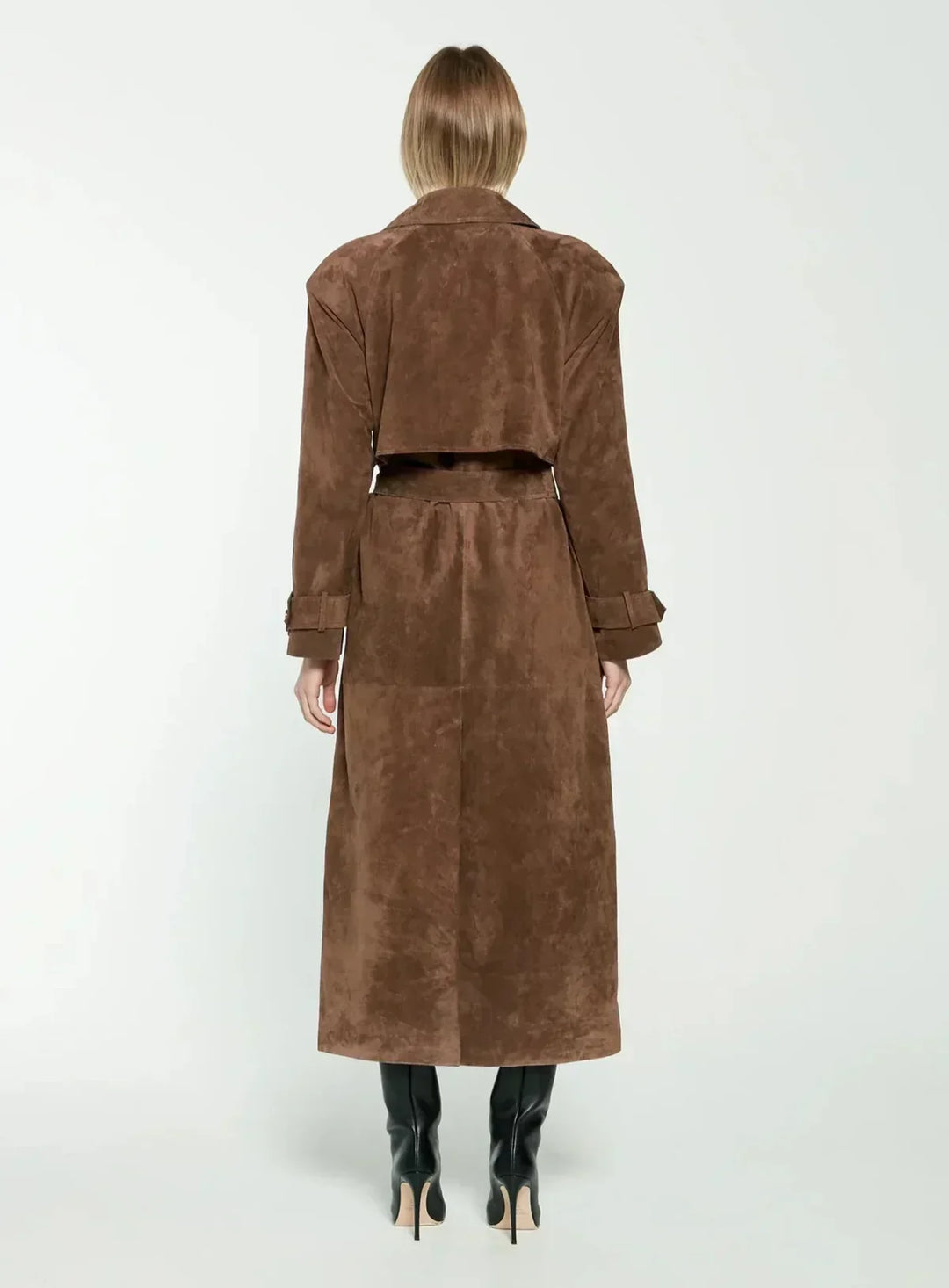 Levoire | Trench-coat en cuir suédé