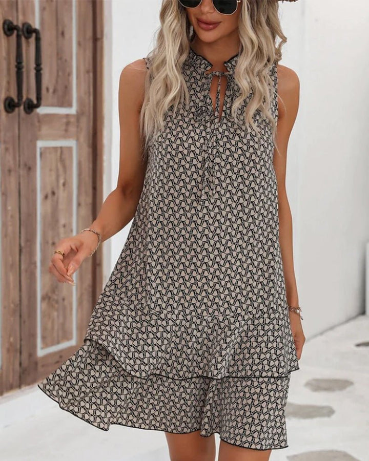 Levoire | Robe D'Été Sans Manches Pour Femmes Beige