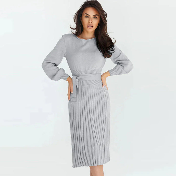 Levoire | Robe Plissée Élégante Pour Femmes Gris