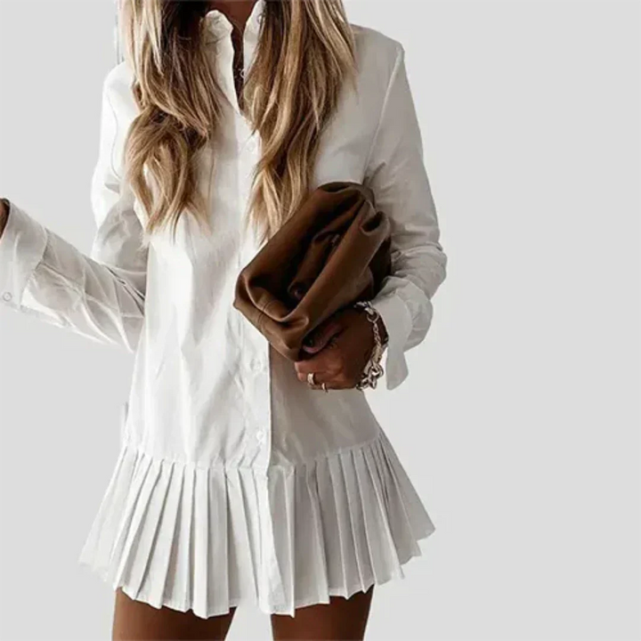 Levoire | Robe Mini Plissée Blanc