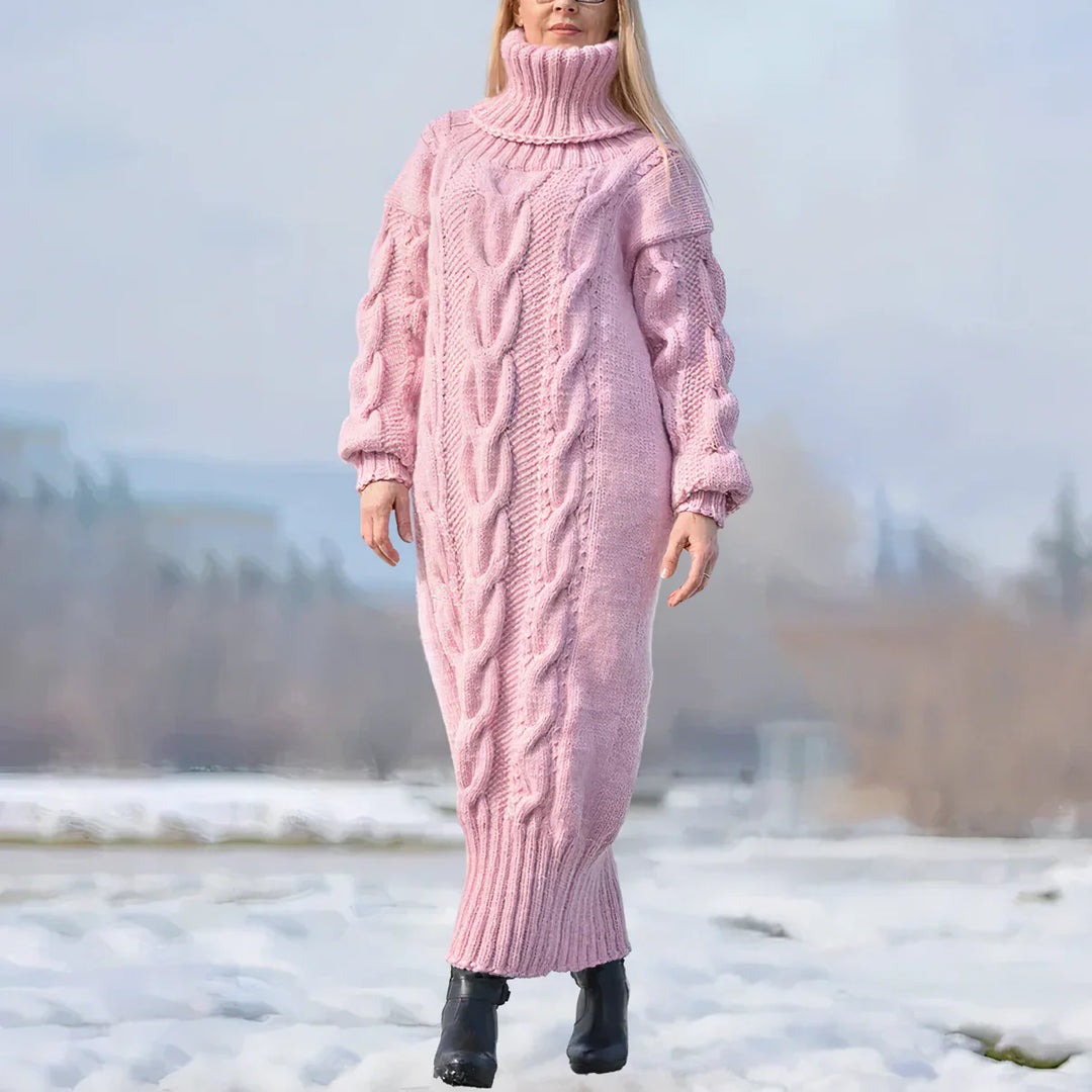 Levoire | Robe Tricot Longue Pour Femmes Rosa