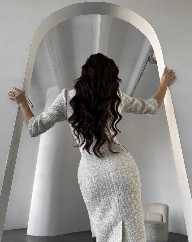 Levoire | Robe Bodycon Blanche Pour Femmes