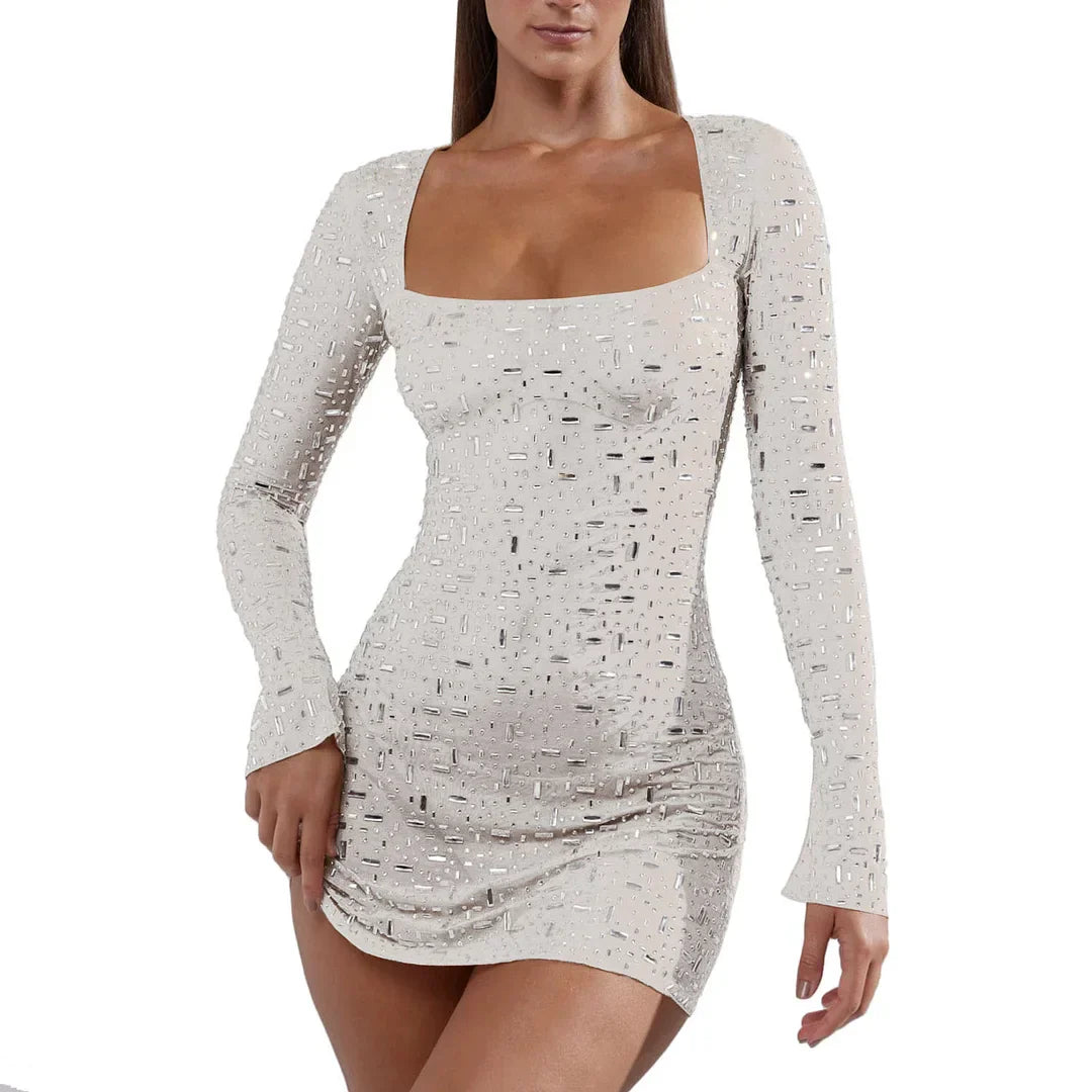Levoire | Magnifique Robe À Sequins Pour Femmes Blanc