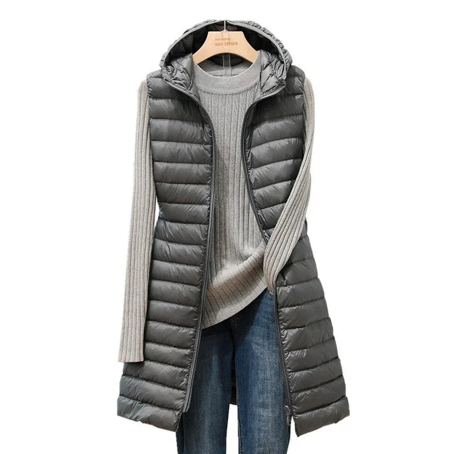 Levoire | Robe Bouffante Sans Manches Pour Femmes Fermeture Éclair Gris