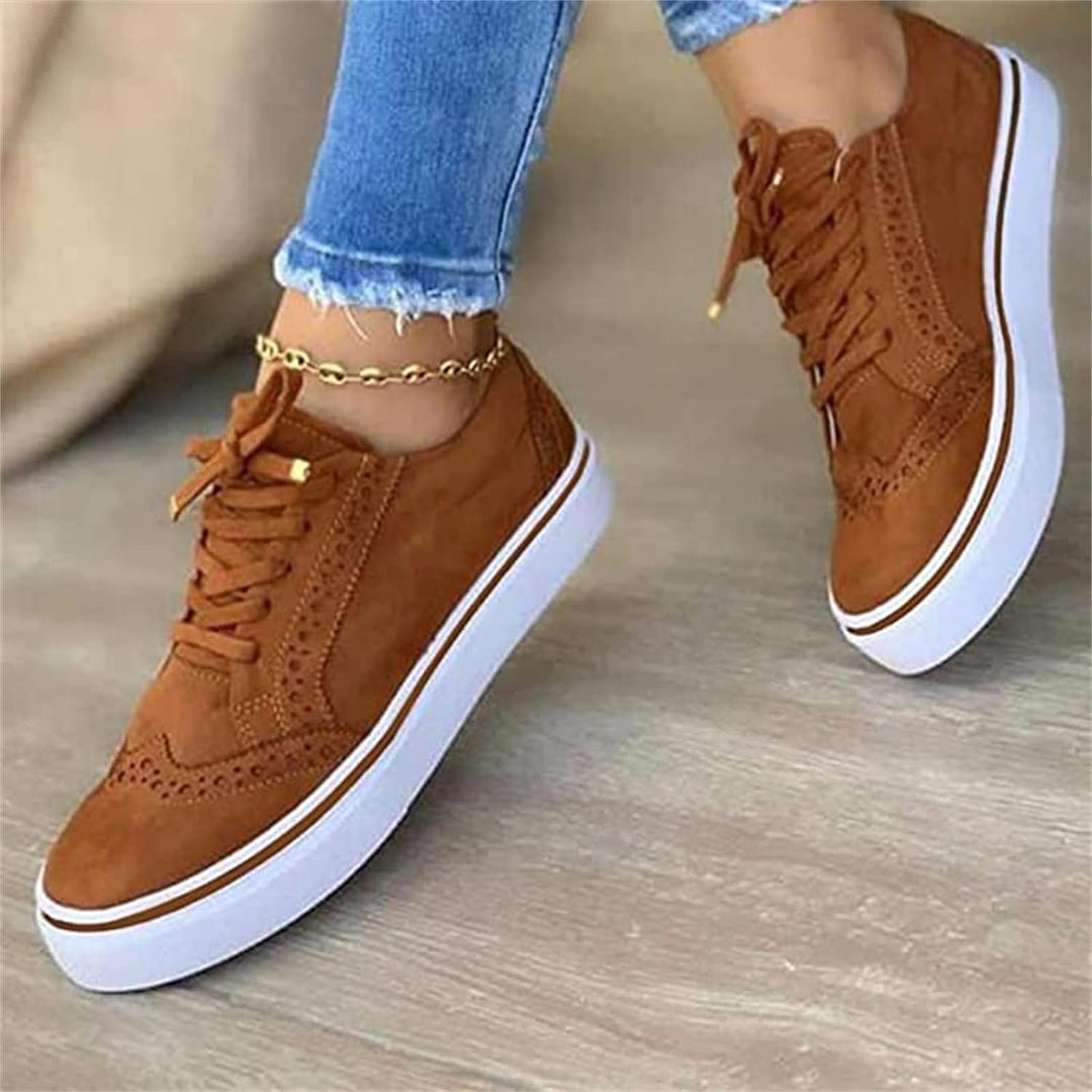 Levoire | Chaussures À Lacets Décontractées Avec Détails Brogue Pour Femmes