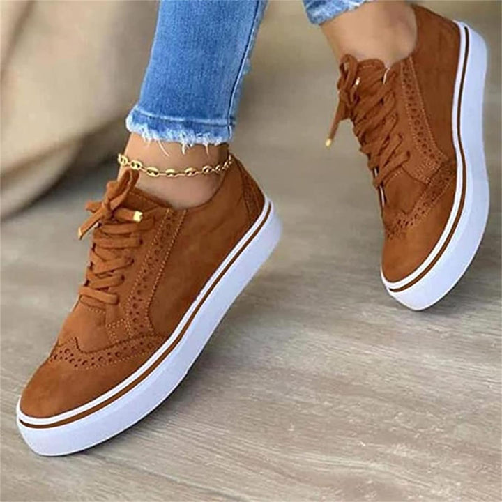 Levoire | Chaussures À Lacets Décontractées Avec Détails Brogue Pour Femmes