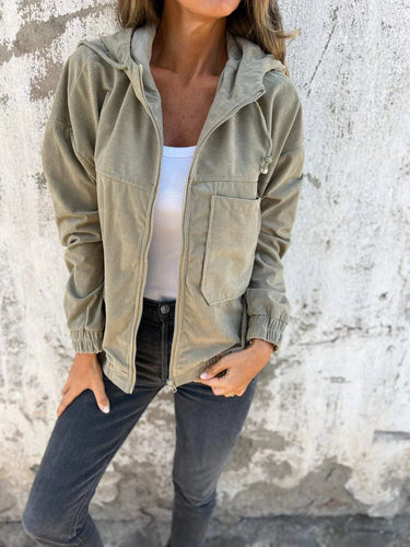Levoire | Sweat à capuche zipper pour femmes manches longues