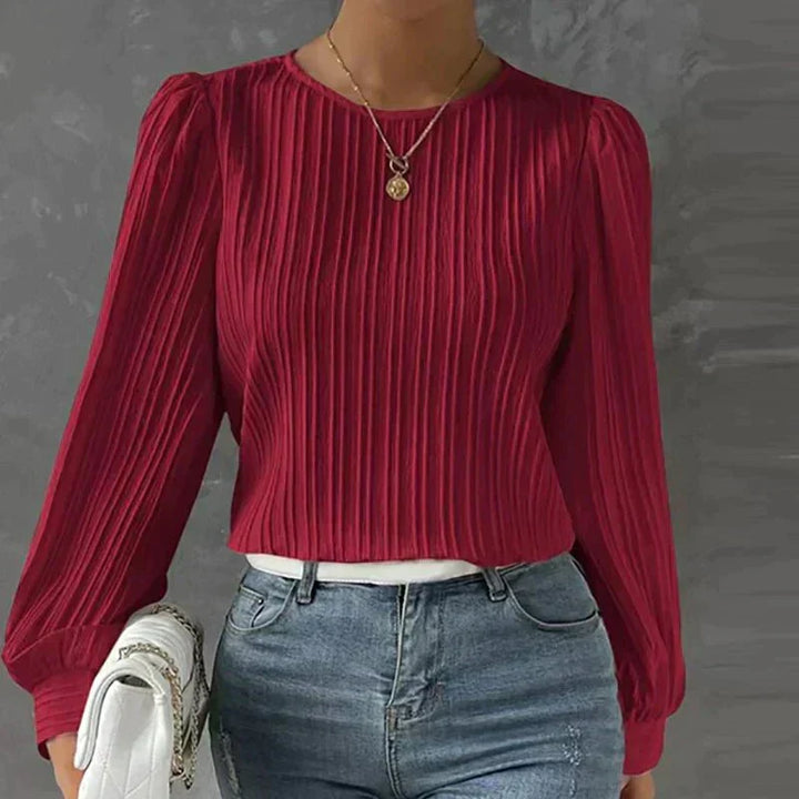 Levoire | Plissé Élégant Pour Femmes Manches Longues Rot