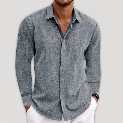 Levoire | Chemise À Manches Longues Avec Col Pour Hommes