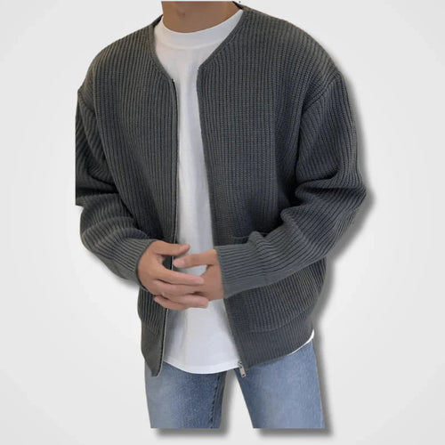 Levoire | Pull en tricot à manches longues pour hommes avec fermeture éclair