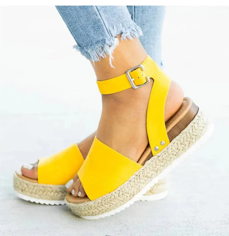 Levoire | Chaussures à talons confortables pour femmes décontractées Jaune