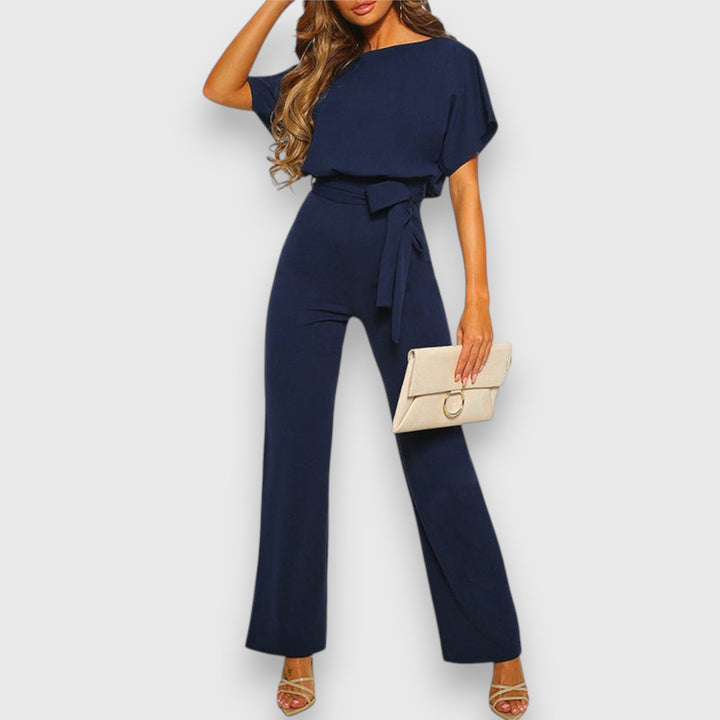 Levoire | Combinaison Avec Jambe Large Ceinture Marine bleu