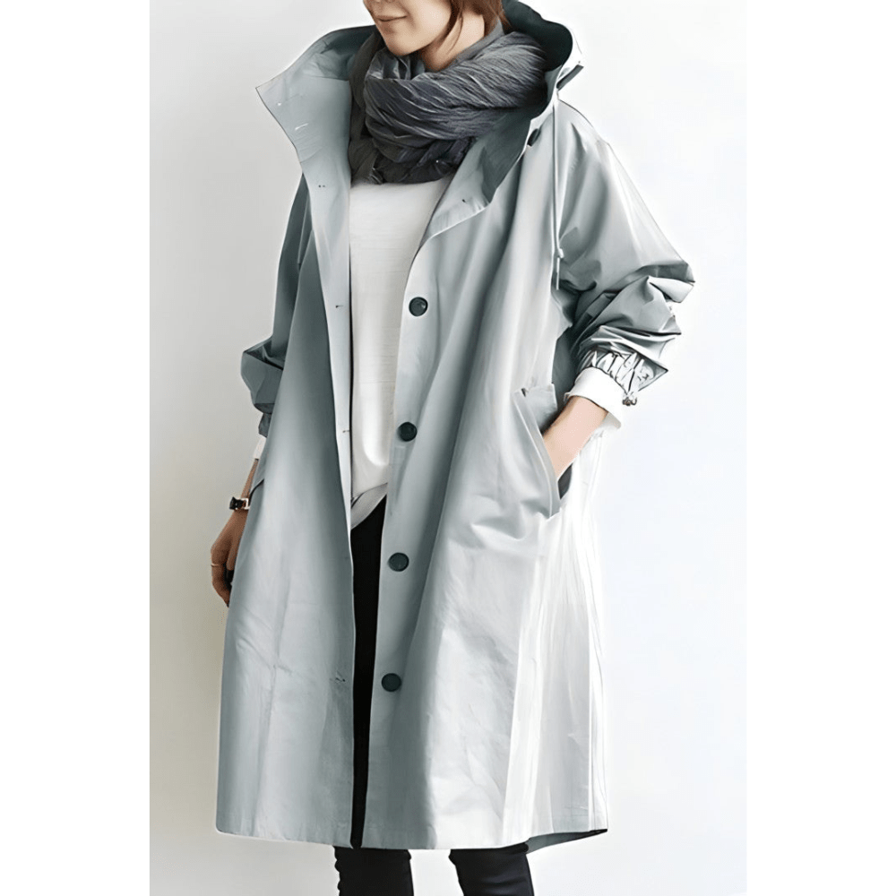 Levoire | Trench-Coat Mode Plus Long Bleu ciel