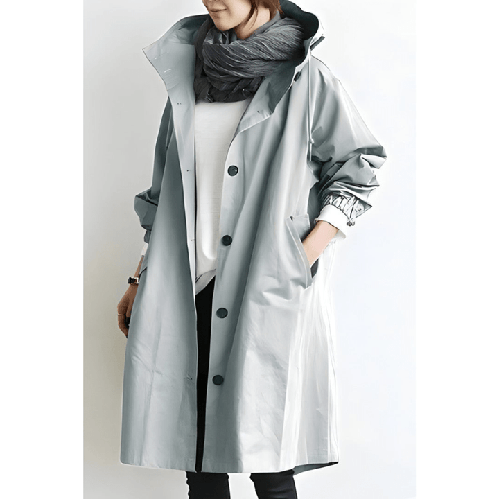 Levoire | Trench-Coat Mode Plus Long Bleu ciel