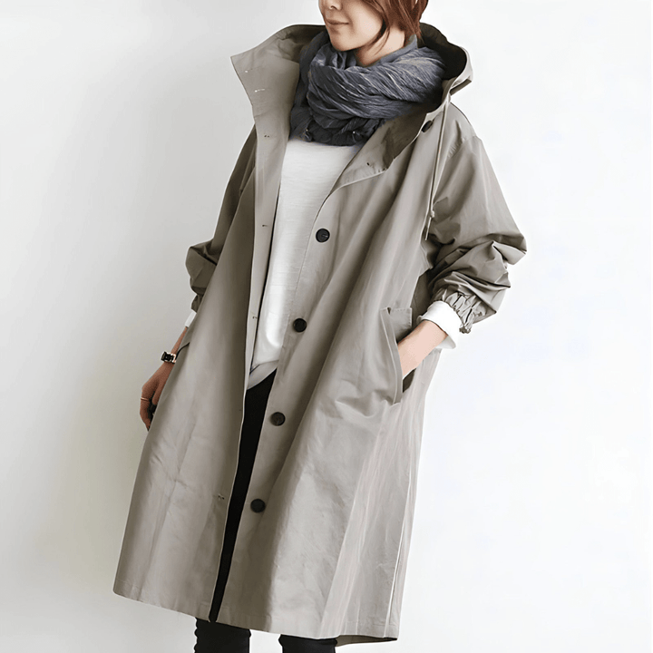 Levoire | Trench-Coat Mode Plus Long Gris
