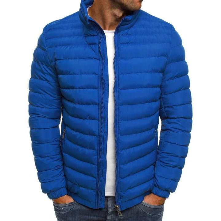 Levoire | Veste Tampon Chaud Avec Fermeture Éclair Manches Longues Bleu foncé