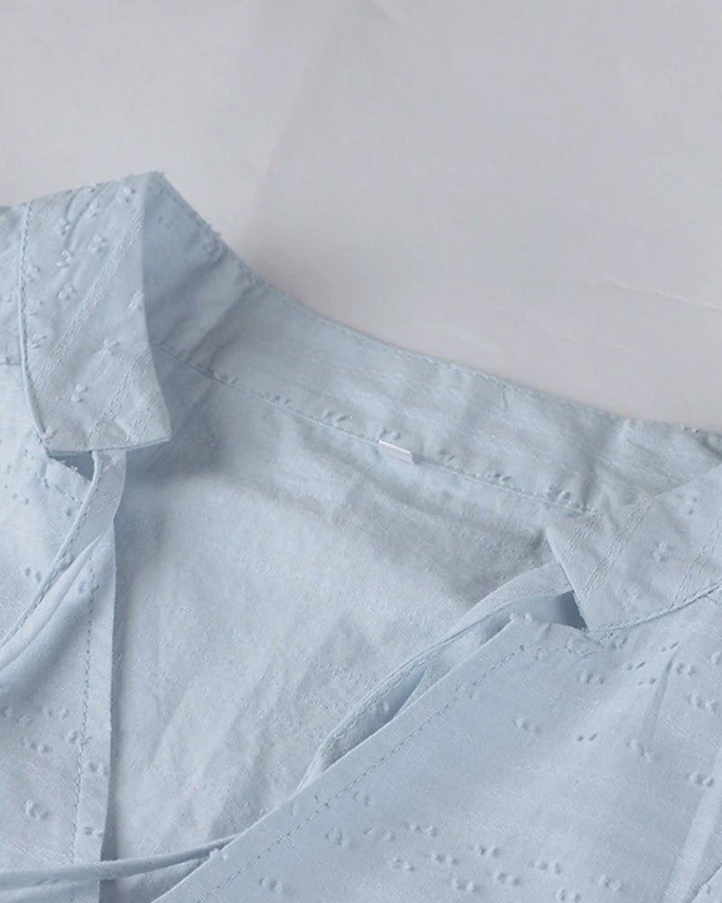 Levoire | Robe Chemise Boho Décontractée Avec Décolleté En V Pour Femmes