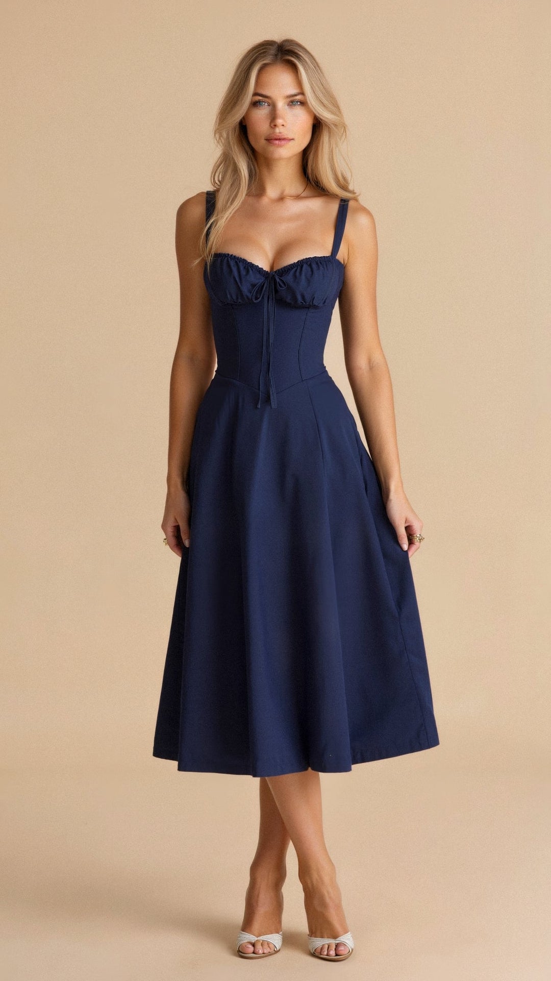 Levoire | Robe Taille Bustier Bleu marine