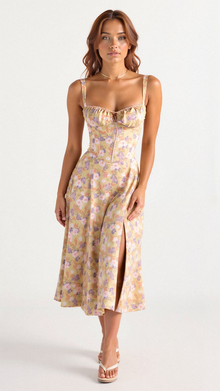 Levoire | Robe À Taille Haute JAUNE