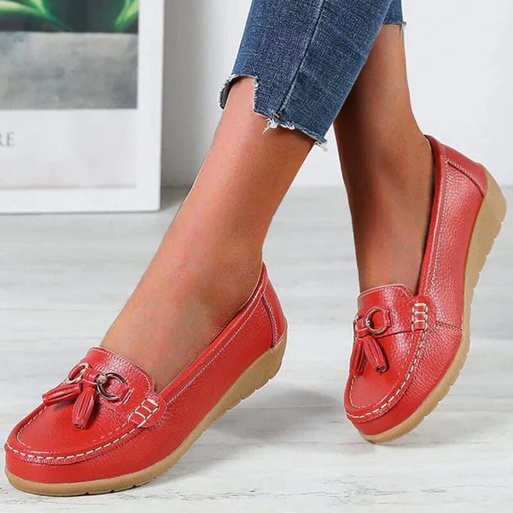 Levoire | Mocassins En Cuir Pour Femmes Rot