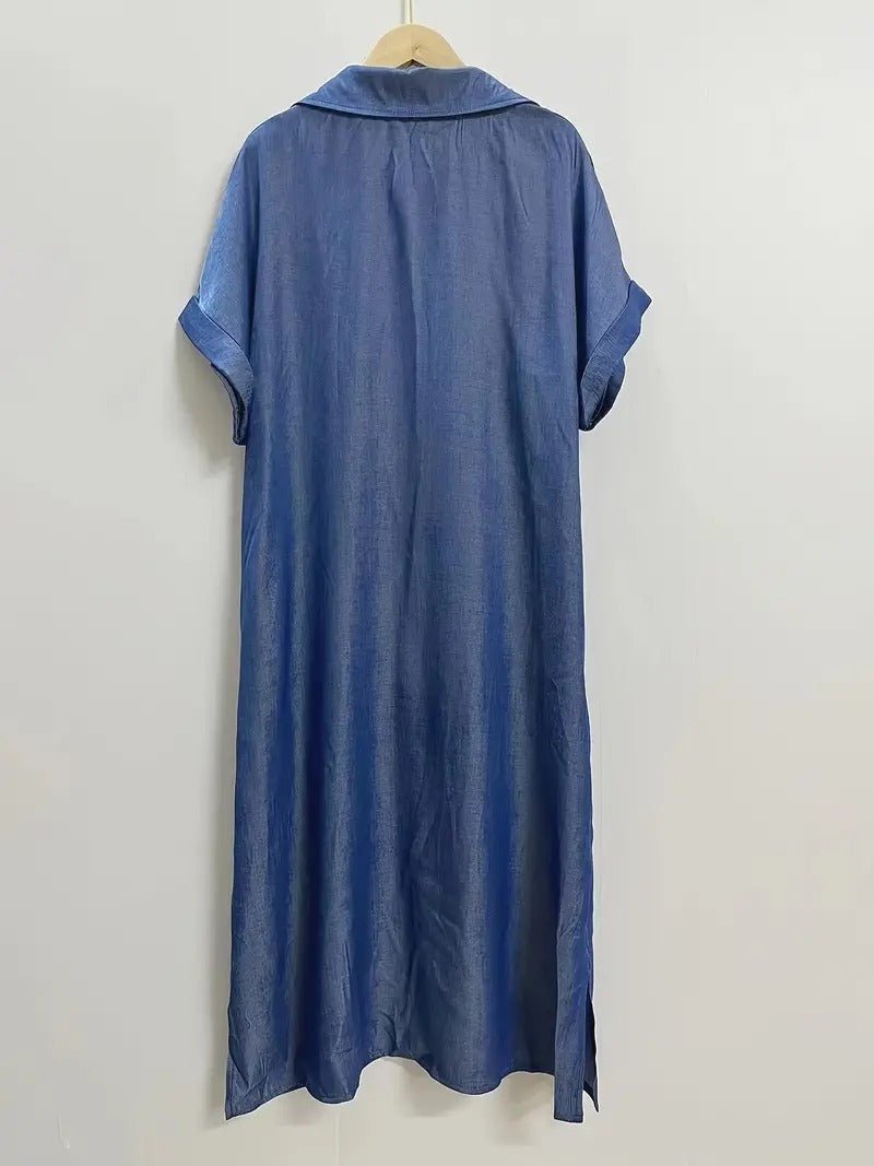 Levoire | Robe En Denim Avec Boutons Et Poche Pour Femmes