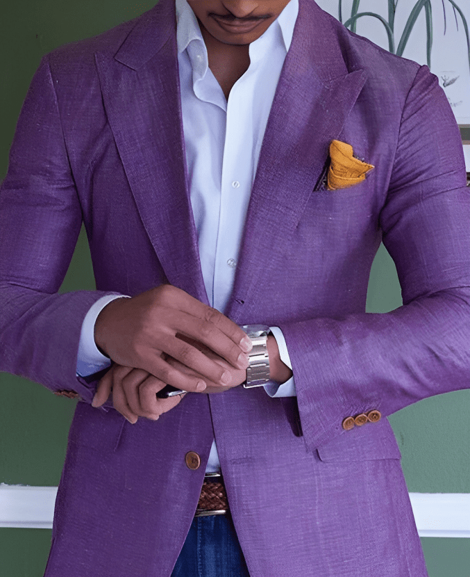 Levoire | Blazer À Un Bouton Pour Homme Lila