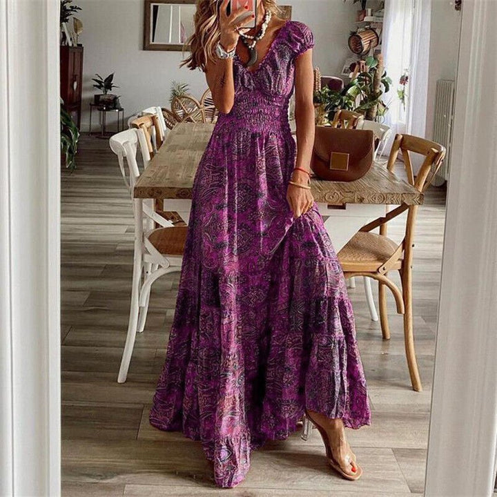 Levoire | Robe Maxi Bohème Pour Femmes Lila