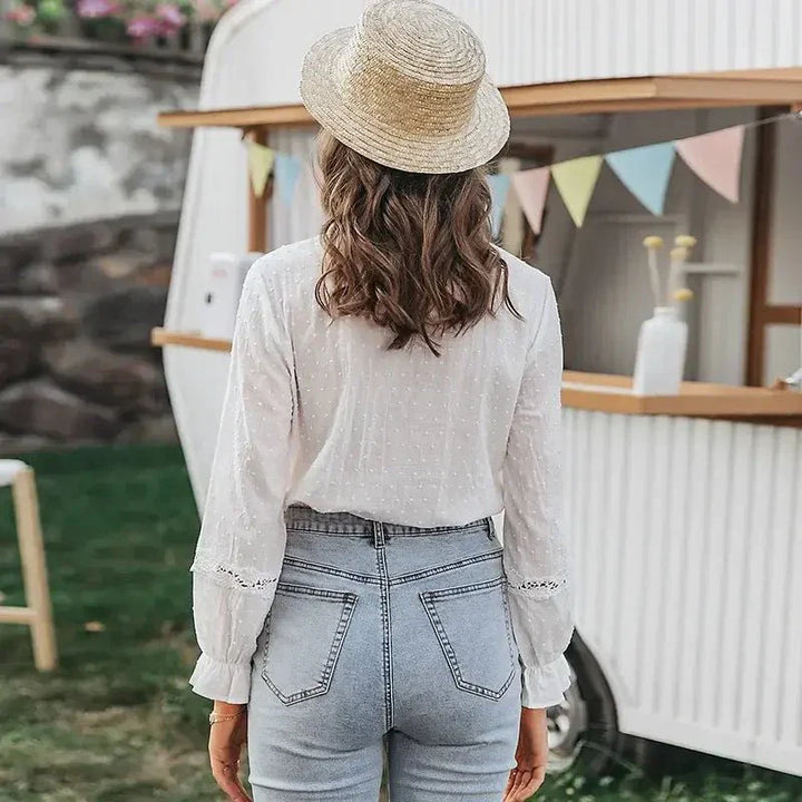 Levoire | Élégant Avec Volants Pour Femmes Boutonné En Bas