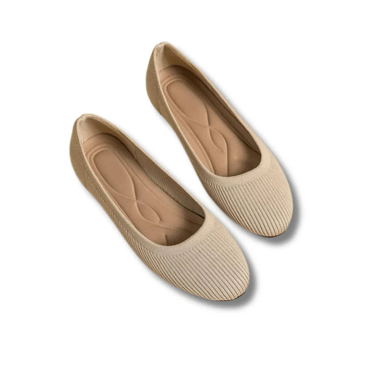 Levoire | Chaussures de ballet en tricot pour femmes confortables Beige