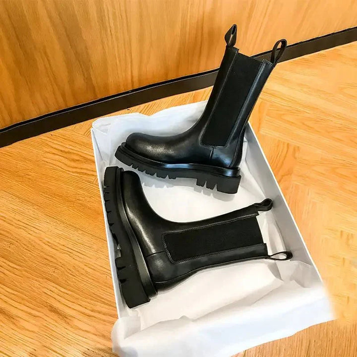 Levoire | Noir Slip sur Bottines à Cheville Stylé