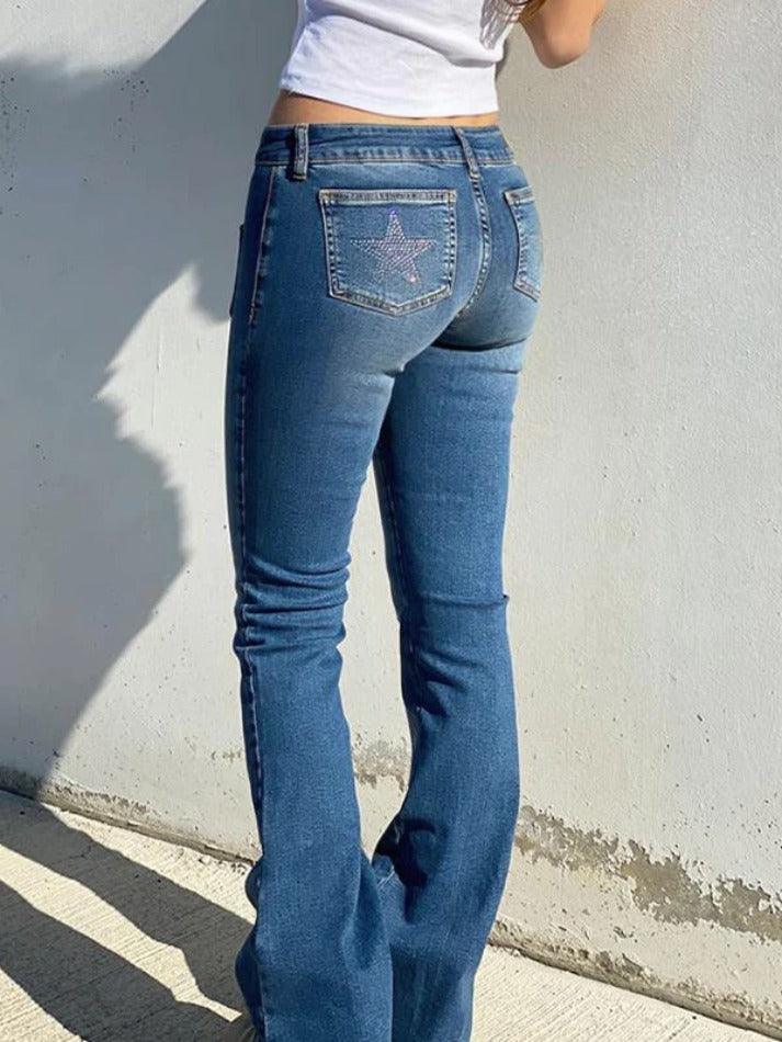 Levoire | Jean Slim Élastique À Poches Multiples En Strass