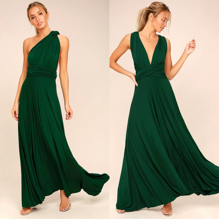 Levoire | Élégant Robe D'Été Wrap Sans Effort Vert