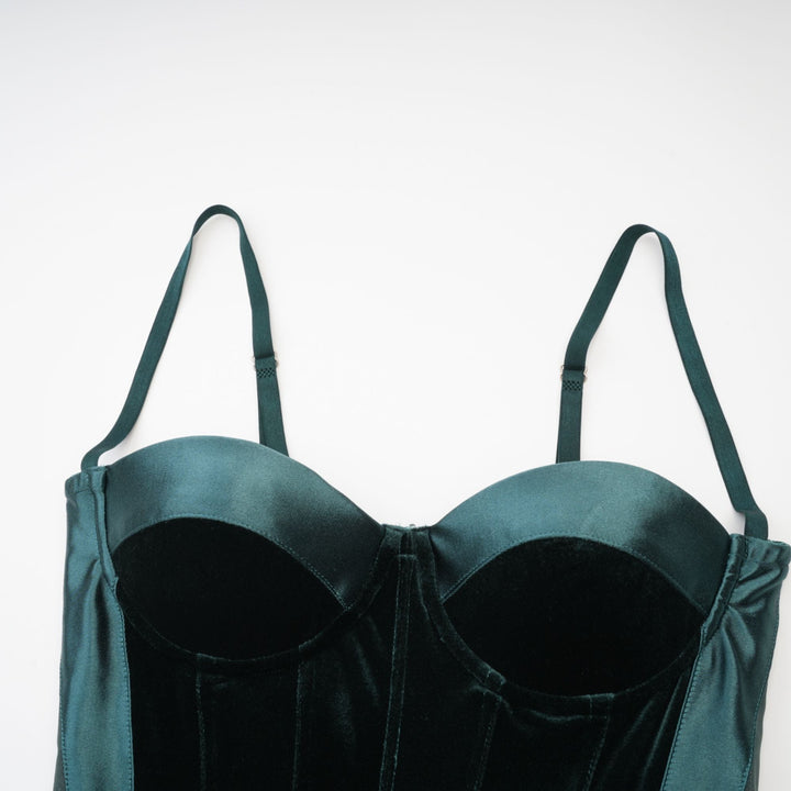 Levoire | Robe Midi Bustier Verte