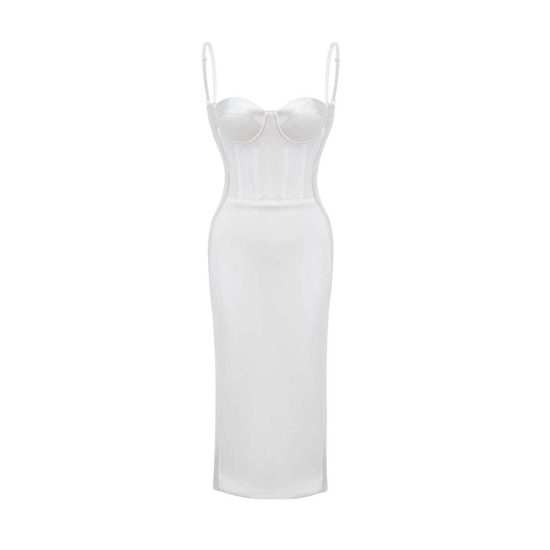 Levoire | Robe Midi Bustier Verte