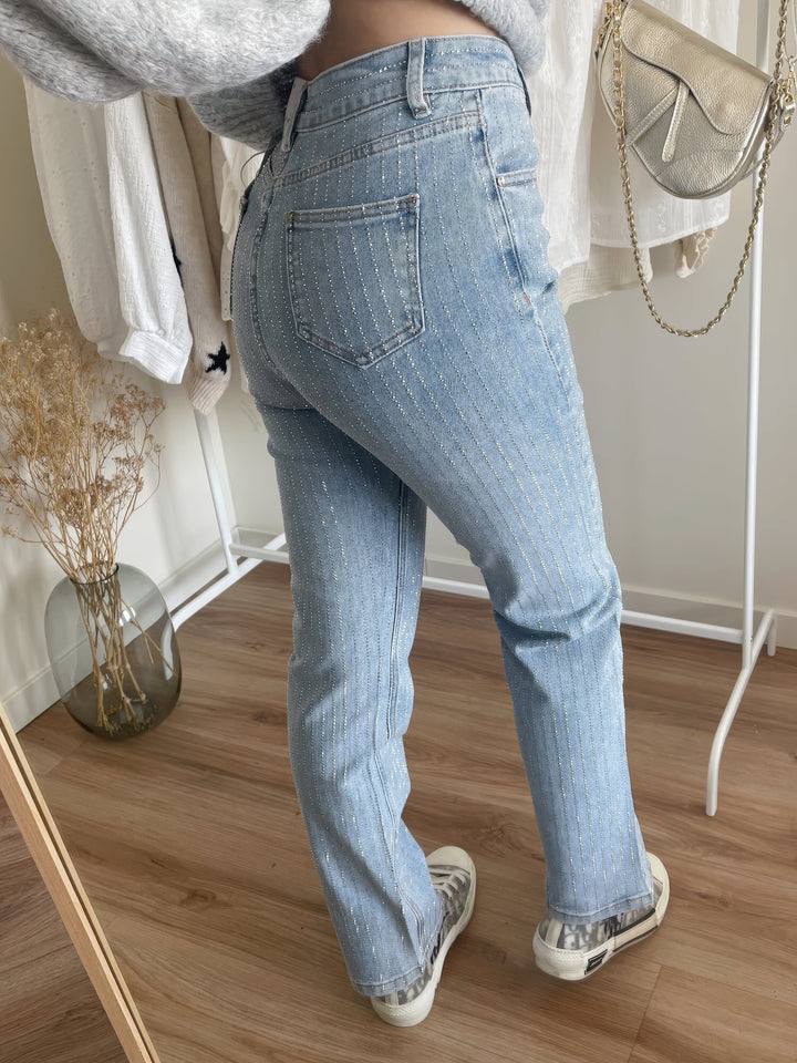 Levoire | Denim Kimalleset Housut Glittersillä