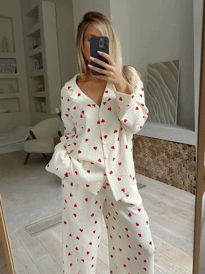 Levoire | Esteettinen Sydän Pyjama Setti