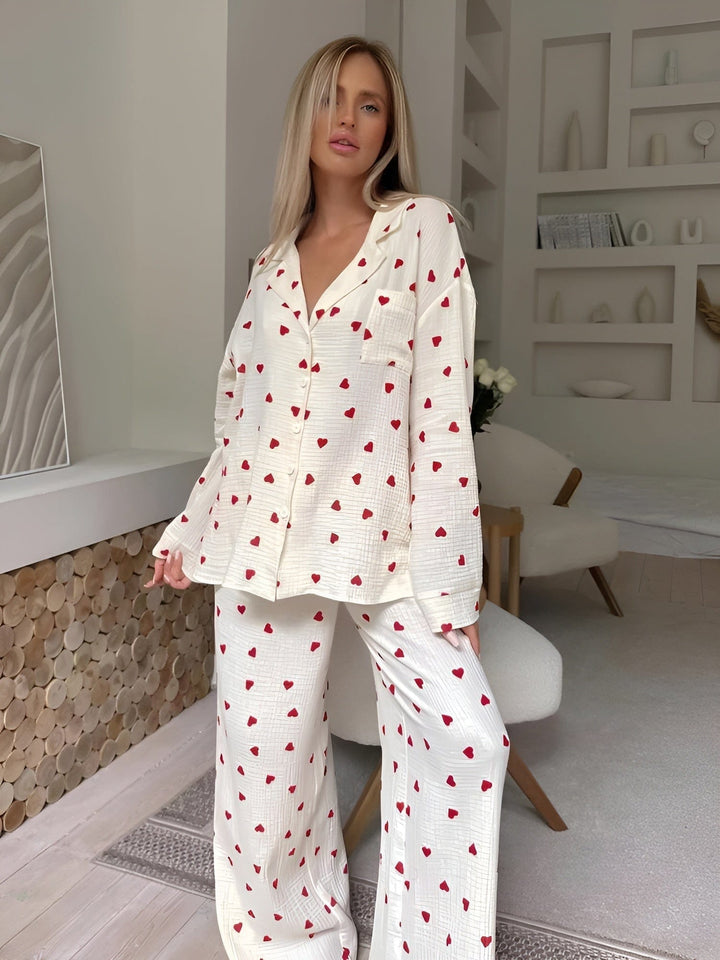 Levoire | Ensemble De Pyjama Esthétique Cœur