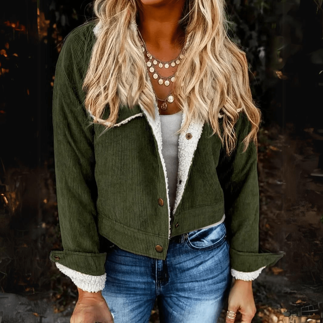Levoire | Veste En Corduroy Vert