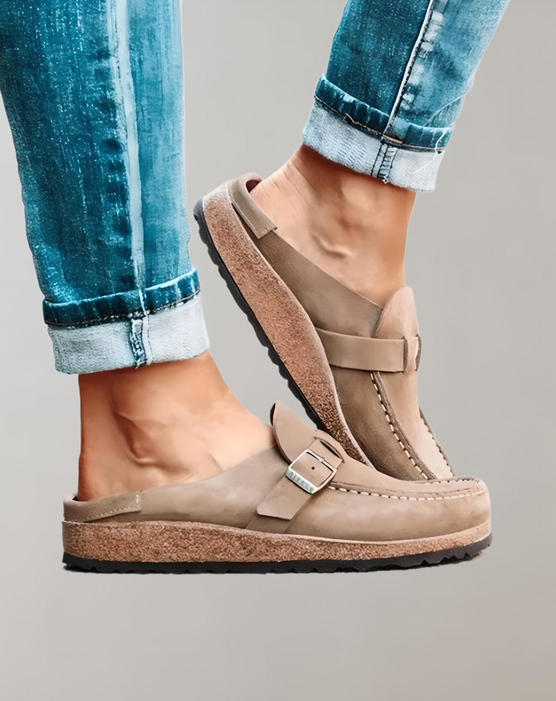 Levoire | Basse Chaussure Avec Boucle Pour Chaussures De Loisirs Kaki