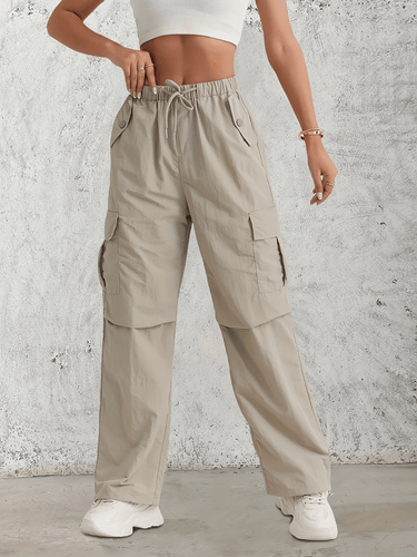 Levoire | Pantalon cargo femme avec taille élastique et poches