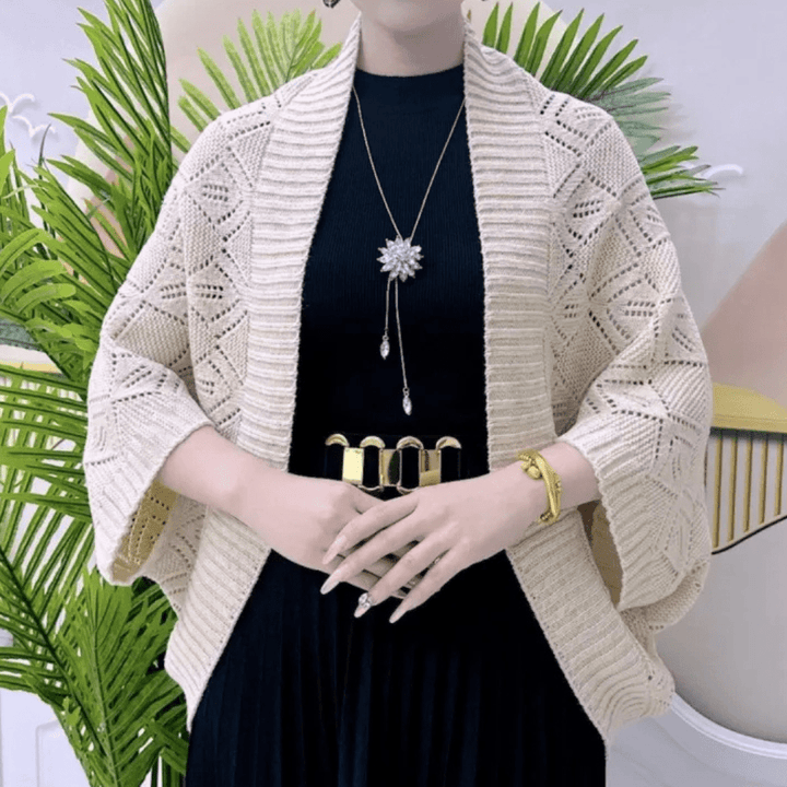 Levoire | Pull raffiné femmes Pull Jumper Gilet Beige Une taille