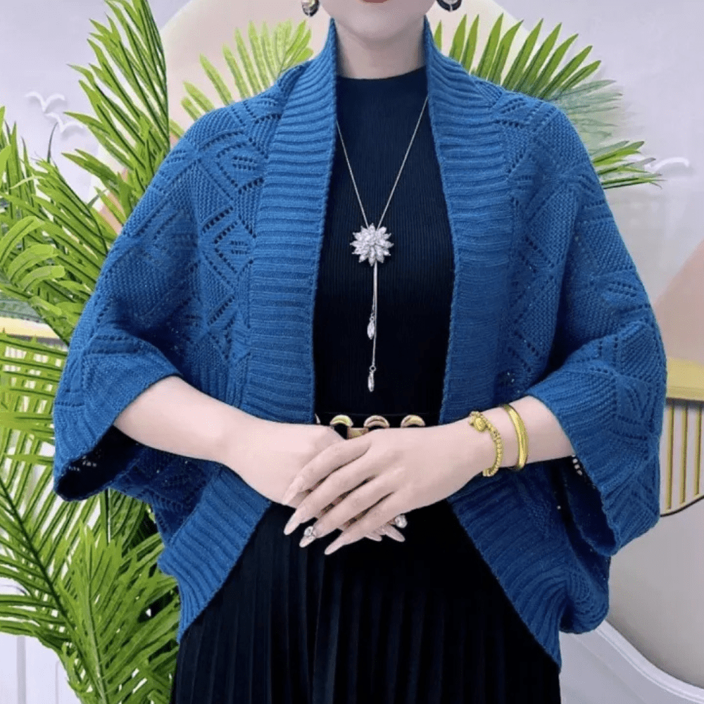 Levoire | Pull raffiné femmes Pull Jumper Gilet Bleu Une taille