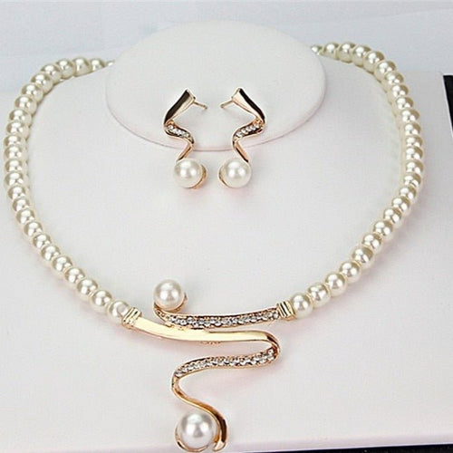 Levoire | Collier De Perles + Ensemble De Boucles D'Oreilles