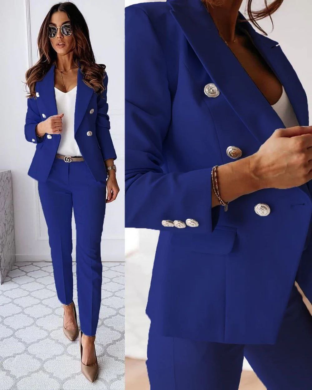 Levoire | Ensemble Élégant Pour Femmes Pour L'Été Bleu